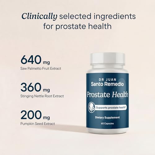 Santo Remedio Salud Prostática, Saw Palmetto 640 mg con Ortiga, Semilla de Calabaza y Pygeum, 60 Cápsulas (30 Porciones) - imagen 7