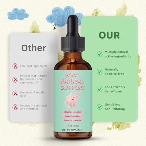 DNOUHN Limpieza de Parásitos para Humanos y Niños, Gotas Líquidas con Ajenjo, Nogal Negro, Clavo, Zeolita, Chlorella Orgánica, Orégano y Probióticos - imagen 5