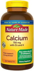 Nature Made Calcio 300 Tabletas 750 MG con D3 y K - imagen 1