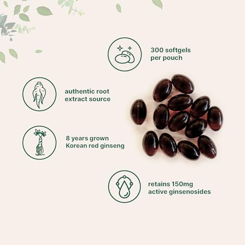 Suplemento de Ginseng Rojo Panax Micro Ingredients 300 Softgels | Extracto de Raíz de Ginseng Coreano de Alta Potencia | Apoya Energía y Salud - imagen 4