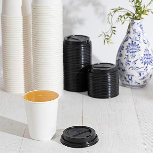 TAPAS DESHECHABLES ELEGANTES [200 PIEZAS] para Vasos de Papel de 8 oz - Tazas para Espresso, Bebidas Frías o Calientes, Té, Café, Chocolate Caliente - imagen 4