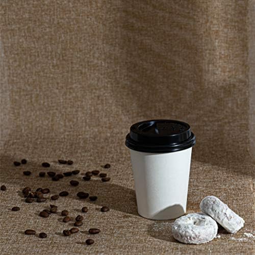 TAPAS DESHECHABLES ELEGANTES [200 PIEZAS] para Vasos de Papel de 8 oz - Tazas para Espresso, Bebidas Frías o Calientes, Té, Café, Chocolate Caliente - imagen 5