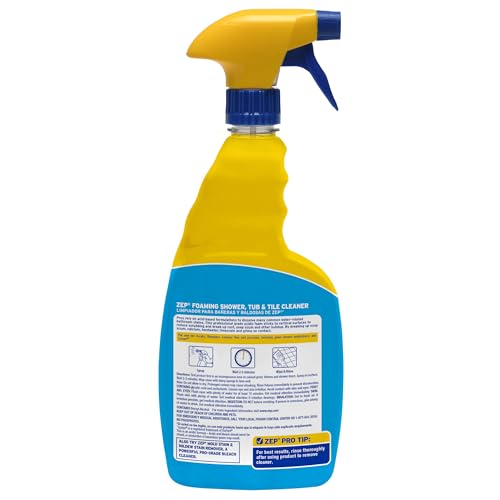 Limpiador Espumoso para Ducha, Bañera y Azulejos Zep - 32 oz (Caja de 4) ZUPFTT324 - Fórmula Sin Frotar, Elimina Acumulaciones Difíciles al Contacto - imagen 3
