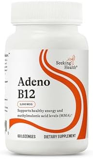 Suplemento de Vitamina B Adeno B12 de Seeking Health - Apoya la Energía y la Salud Cerebral - 3000 mcg, 60 Pastillas Masticables - imagen 1