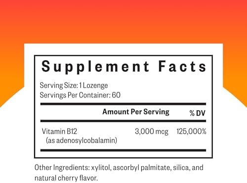 Suplemento de Vitamina B Adeno B12 de Seeking Health - Apoya la Energía y la Salud Cerebral - 3000 mcg, 60 Pastillas Masticables - imagen 2