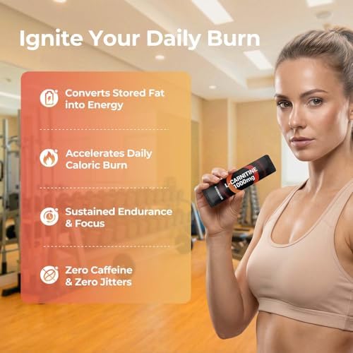 Suplemento Líquido L-Carnitina OxyEnergy 1000mg - Suave para Uso Diario, Sin Calorías, Sin Azúcar, Sin Estimulantes, Aumentador de Quema de Grasa y - imagen 4