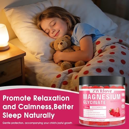Gomitas de Magnesio Glicinato 400 mg con Ashwagandha, Malato de Magnesio y L-Teanina para Adultos y Niños, Suplemento Masticable para Sueño y - imagen 5