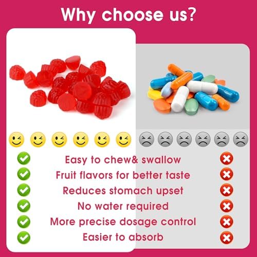 Gomitas de Magnesio Glicinato 400 mg con Ashwagandha, Malato de Magnesio y L-Teanina para Adultos y Niños, Suplemento Masticable para Sueño y - imagen 8