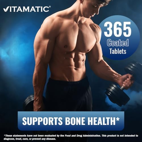 Suplemento de Calcio Vitamatic 1200mg con D3, K2 y B12, Apoyo a la Inmunidad y Salud Ósea - 365 Tabletas Recubiertas - imagen 4