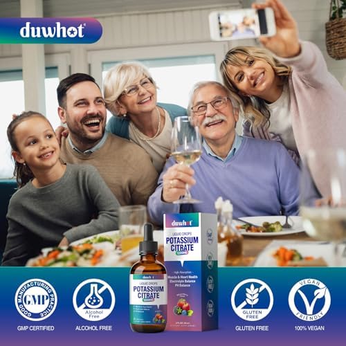 Suplemento de Citrato de Potasio Líquido, 1000mg de Potasio en Gotas para Hombres y Mujeres, con Citrato de Zinc, Vitamina B6, Sodio y Taurina, 2 Fl - imagen 7