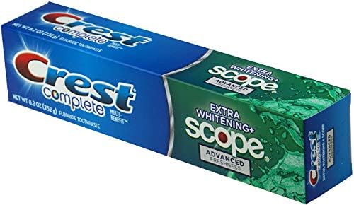 Pasta de Dientes Crest Complete Multi-Beneficio con Flúor - Blanqueamiento Extra y Frescura Avanzada Scope - 8.2 oz cada una, 3 piezas - imagen 4