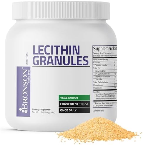 Gránulos de Lecitina Bronson (Polvo) 7500 MG, 1 Libra (454 Gramos o 16 Onzas) - imagen 1
