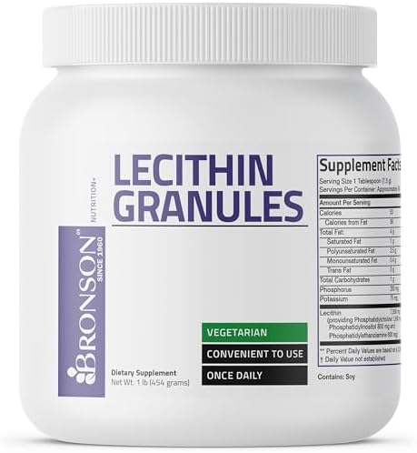 Gránulos de Lecitina Bronson (Polvo) 7500 MG, 1 Libra (454 Gramos o 16 Onzas) - imagen 3