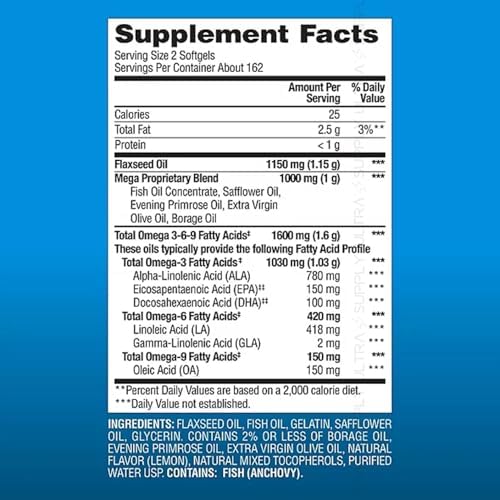 Suplemento Dietético Presca Omega 3-6-9 (325 cápsulas) - Promueve la Función Visual y la Salud Ocular - Apoya la Salud del Corazón, la Piel, el - imagen 2