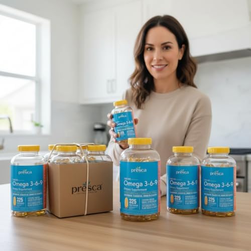Suplemento Dietético Presca Omega 3-6-9 (325 cápsulas) - Promueve la Función Visual y la Salud Ocular - Apoya la Salud del Corazón, la Piel, el - imagen 7