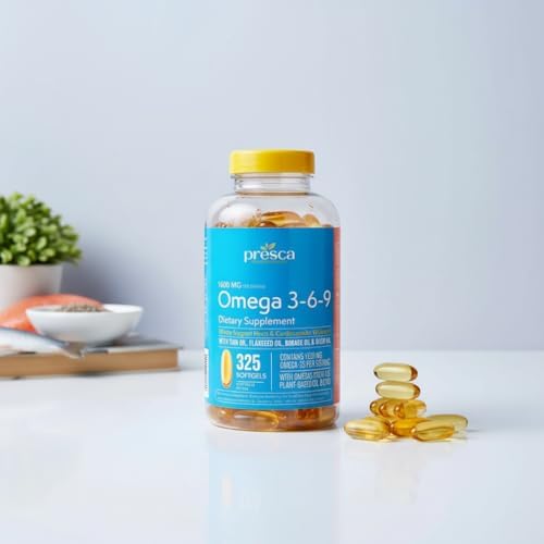 Suplemento Dietético Presca Omega 3-6-9 (325 cápsulas) - Promueve la Función Visual y la Salud Ocular - Apoya la Salud del Corazón, la Piel, el - imagen 8