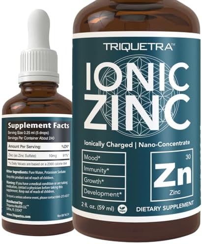 Zinc Líquido Iónico – Suministro para 8 Meses, Dosis Ajustable para Adultos – Alta Absorción, Vegano, Botella de Vidrio – Suplemento Mineral Esencial - imagen 1