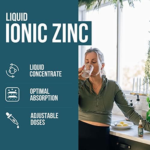 Zinc Líquido Iónico – Suministro para 8 Meses, Dosis Ajustable para Adultos – Alta Absorción, Vegano, Botella de Vidrio – Suplemento Mineral Esencial - imagen 2