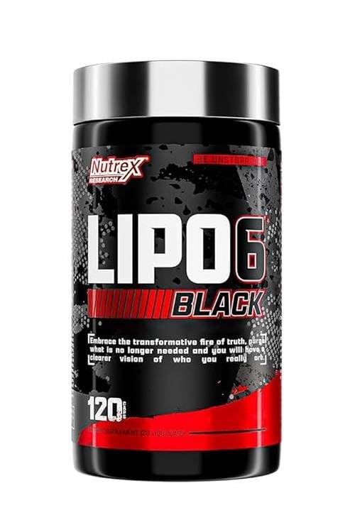 Nutrex Lipo-6 Black Max Strength - Quemador de Grasa de Acción Rápida, Suplemento para Pérdida de Peso, 120 Cápsulas - imagen 5