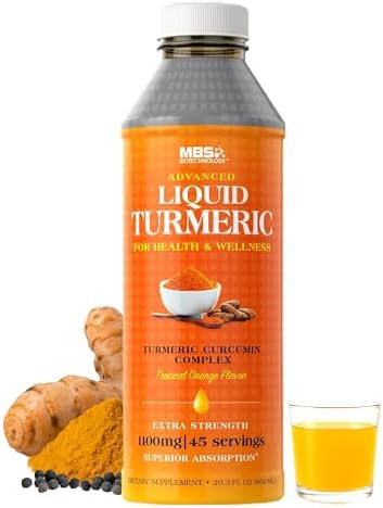 MBS Biotechnology Cúrcuma Líquida Avanzada – Curcumina de Alta Absorción con Pimienta Negra y Vitamina D3 – Soporte para Articulaciones, Inflamación - imagen 1