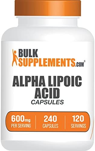 Cápsulas de Ácido Alfa Lipoico BulkSupplements.com - Suplemento ALA 600mg - Sin Gluten - 240 Cápsulas (Paquete de 1) - imagen 1