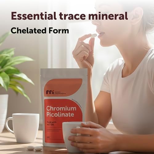 Micro Ingredients Picolinato de Cromo 1,000 mcg por Porción, 500 Softgels, Suplemento Mineral Esencial con Aceite MCT, No GMO - imagen 4