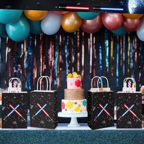 Bolsas de Papel para Fiesta HIYZI de 24 Pzs con Tema de Estrellas - Decoraciones del Universo, Regalos para Cumpleaños y Baby Shower para Niños y - imagen 6