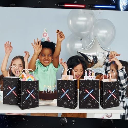 Bolsas de Papel para Fiesta HIYZI de 24 Pzs con Tema de Estrellas - Decoraciones del Universo, Regalos para Cumpleaños y Baby Shower para Niños y - imagen 7