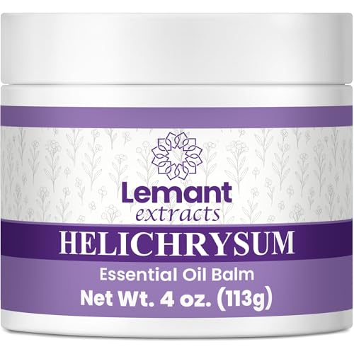 Bálsamo Lemant Extracts de Helichrysum (4 oz) – Salve de Aceite Esencial de Helichrysum Triple Fuerza para Reducir Moretones, Calmar el - imagen 1