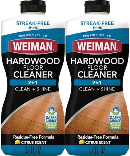 Limpiador de Pisos de Madera Weiman para Pisos Acabados, Ingeniería, Vinilo y Laminados - Brillo Sin Rayas, Sin Residuos - 32 oz (Paquete de 2) - imagen 1