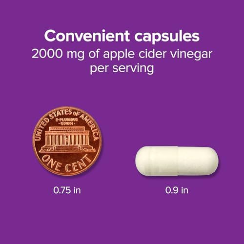 Cápsulas de Vinagre de Sidra de Manzana Webber Naturals 2000 mg con La Madre, Alta Potencia, 300 Cápsulas, Soporte Digestivo Natural, Sin OGM, - imagen 4