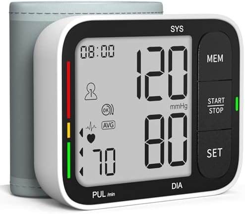 Manga para medir presión arterial aprobada por la FDA, universal (5.3-8.4in), pantalla LCD grande, 2 usuarios, 240 memorias, incluye 2 pilas AAA y - imagen 1