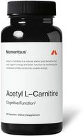 Momentous Acetil L-Carnitina - Suplemento para Función Cerebral y Soporte Cognitivo - Aumenta Claridad Mental y Producción de Energía - Certificado - imagen 1