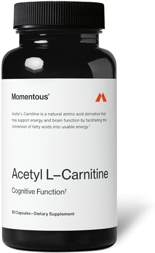 Momentous Acetil L-Carnitina - Suplemento para Función Cerebral y Soporte Cognitivo - Aumenta Claridad Mental y Producción de Energía - Certificado - imagen 1