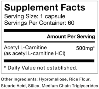 Momentous Acetil L-Carnitina - Suplemento para Función Cerebral y Soporte Cognitivo - Aumenta Claridad Mental y Producción de Energía - Certificado - imagen 2