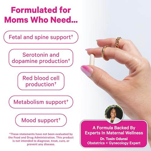 Folate Pink Stork: Methyl Folato - Ácido MTHFR, Forma Natural de Ácido Fólico para Embarazo, 60 Cápsulas, Para Mamá y Bebé, Marca de Mujeres - imagen 4