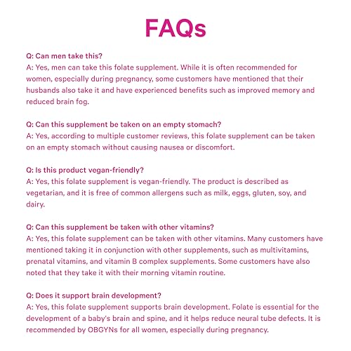 Folate Pink Stork: Methyl Folato - Ácido MTHFR, Forma Natural de Ácido Fólico para Embarazo, 60 Cápsulas, Para Mamá y Bebé, Marca de Mujeres - imagen 8
