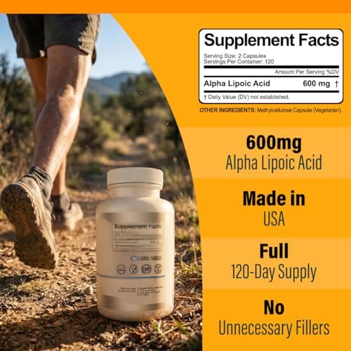Ácido Alfa Lipoico 600mg por Porción, 240 Cápsulas Veganas - Libre de Gluten, ALA Puro No Transgénico - Apoya Energía y Antioxidantes - imagen 2