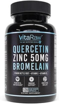 VitaRaw Quercetina con Bromelina 500 mg en Cápsulas, Apoya la Respuesta Inmunitaria, Confort Articular y Bienestar General - Vitamina C, Zinc 50 mg y - imagen 1