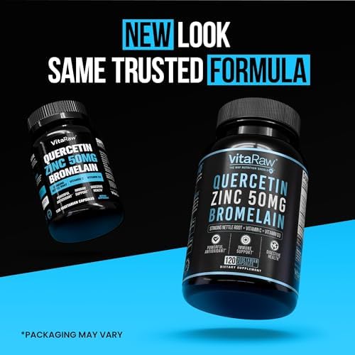 VitaRaw Quercetina con Bromelina 500 mg en Cápsulas, Apoya la Respuesta Inmunitaria, Confort Articular y Bienestar General - Vitamina C, Zinc 50 mg y - imagen 8
