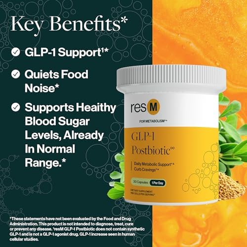 resM GLP-1 Postbiótico - Suplemento Activador GLP 1 para Hombres y Mujeres, Vitaminas Veganas para la Salud Intestinal, 30 Cápsulas Vegetarianas - imagen 4
