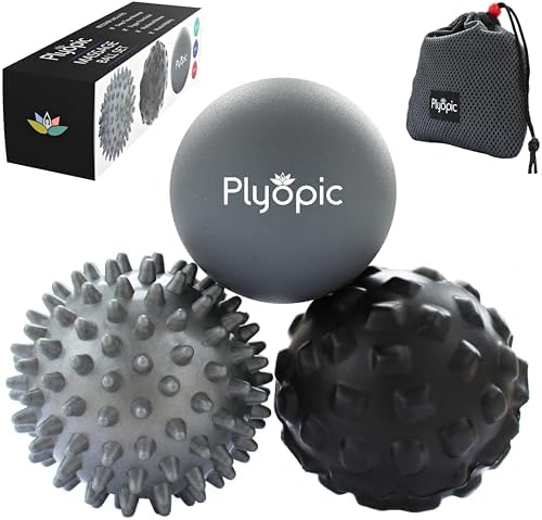 Set de Pelotas de Masaje Plyopic – para Masaje Muscular Profundo, Liberación Miofascial, Puntos Gatillo, Movilidad, Fascitis Plantar - Elimina la - imagen 1