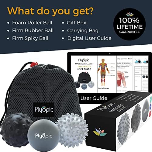 Set de Pelotas de Masaje Plyopic – para Masaje Muscular Profundo, Liberación Miofascial, Puntos Gatillo, Movilidad, Fascitis Plantar - Elimina la - imagen 2