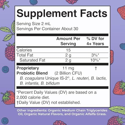Probiotico Líquido Muy Berry para Niños MARYRUTH'S Organics, 2 FZ - imagen 2