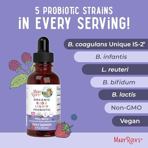Probiotico Líquido Muy Berry para Niños MARYRUTH'S Organics, 2 FZ - imagen 7