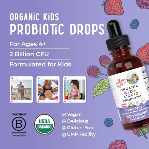 Probiotico Líquido Muy Berry para Niños MARYRUTH'S Organics, 2 FZ - imagen 8