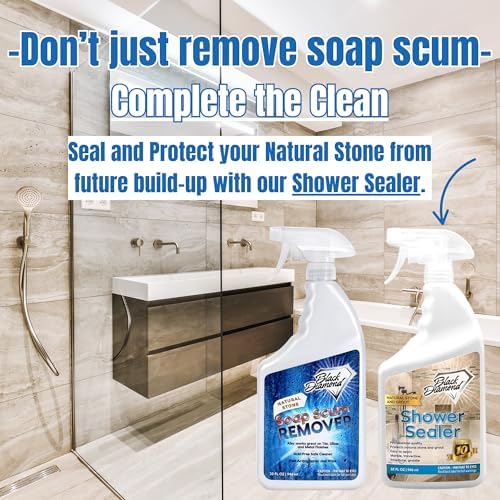 Limpiador en Spray para Remover Sarro de Jabón en Duchas Black Diamond Stoneworks. Ideal para Bañeras, Puertas de Vidrio, Mármol y Azulejos. - imagen 8