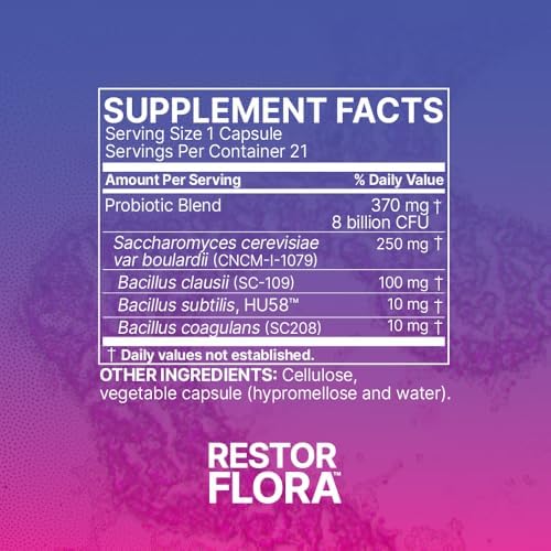 Microbiome Labs RestorFlora - Probióticos para Hombres y Mujeres para la Salud Digestiva y Restablecimiento Intestinal - Saccharomyces Boulardii (21 - imagen 5