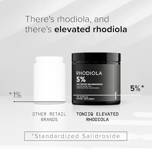 Toniiq Rhodiola Rosea Triple Fuerza 600mg - 120 Cápsulas - Extracto Concentrado 5% Salidrosido - Altamente Purificado y Bioavailable - imagen 4