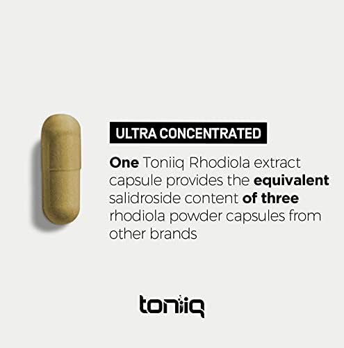 Toniiq Rhodiola Rosea Triple Fuerza 600mg - 120 Cápsulas - Extracto Concentrado 5% Salidrosido - Altamente Purificado y Bioavailable - imagen 5